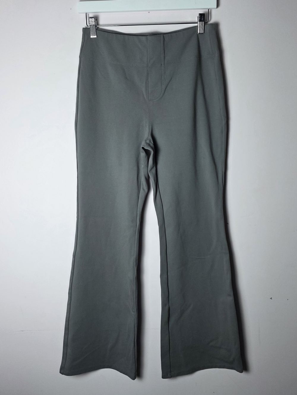 Halara Flex High Waisted Flare Work Pants Gray Petite Medium - Picture 4 of 9